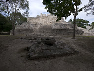 South Temple at Edzna - edzna mayan ruins,edzna mayan temple,mayan temple pictures,mayan ruins photos